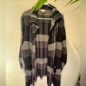 Cardigan black and grey